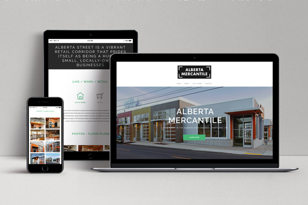 Website for Alberta Mercantile